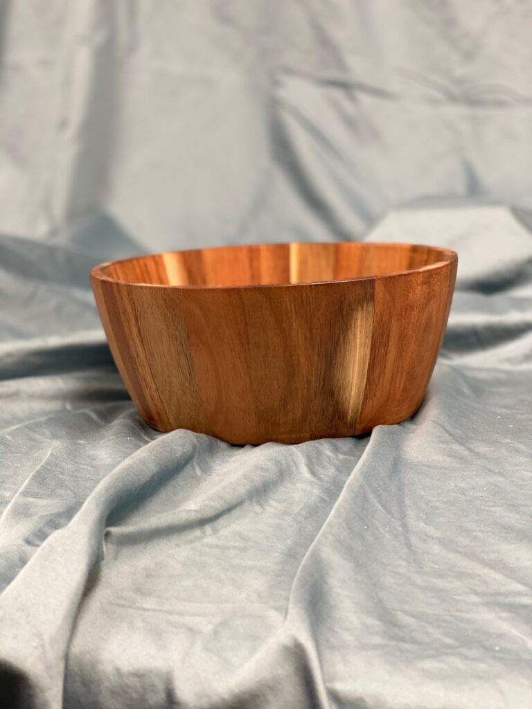 Large Salad Bowl, Wooden Bowl, Handmade Acacia Wood Big Bowl for